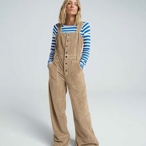 Aerie Tan Wide Leg Jumpsuit